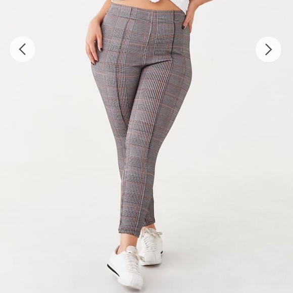 NWT Forever 21 Plus Houndstooth Plaid Leggings - Picture 1 of 7